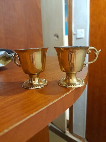 крышки кока кола: Fincanlar, rəng - Qızılı, Metal, 6 ədədli dəst