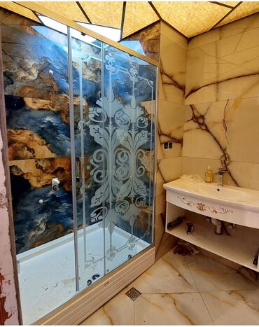 Duş kabinaları, arakəsmələr: Yeni Üstü açıq kabina, Künc üçün, Pulsuz çatdırılma — 25