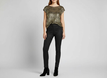 bluzka z kamieniami swarovskiego: H&M, Women's blouse, size XS