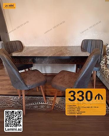Mebel: Masa dəsti – LA MINI - Masa ölçüləri: açıq 80×170 sm, bağlı 80×130 sm — 1
