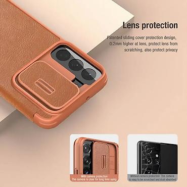 Maske i futrole za telefone: Maska Nillkin Qin Pro za Samsung S906B Galaxy S22 Plus 5G crvena — 7