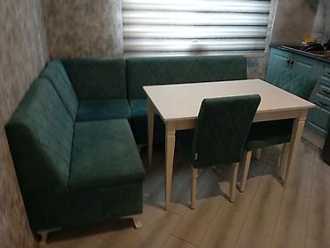 kohne stullar: Mətbəx üçün künc dəsti Tərkib: - L formalı yumşaq künc divanı - 2 — 5