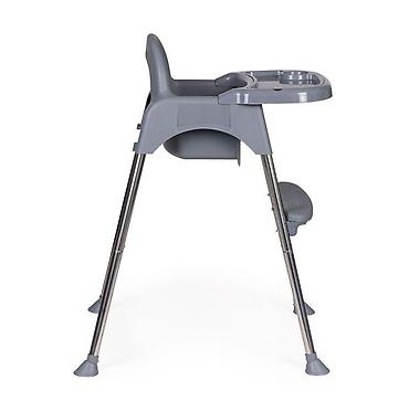 10 cm: EcoToys Hranilica za decu 2u1 sa postoljem i pojasima – siva (HC-135 — 4