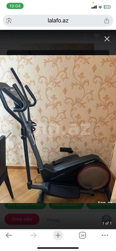 Маски, очки: ProForm markalı "Sport 5.0" modeli elliptik trenajor. Bu trenajor evdə