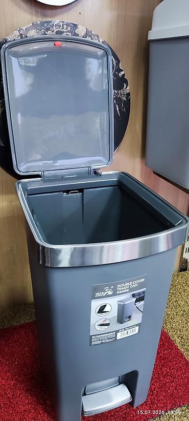 чакалар: Мусорное ведро Double Cover Trash Can, 25 л - Объем: 25 литров — — 5