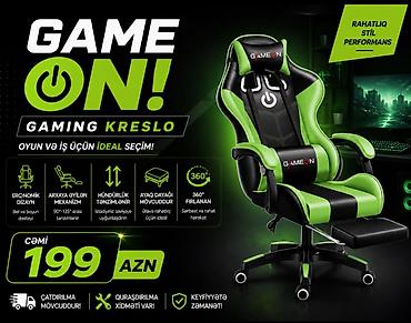komputer aksesuar: 🔥 GameOn Gaming Kreslo – Rahat və Sərfəli! 💺 Oyun və gündəlik istifadə — 1