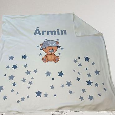 Ostale dečije stvari: Prekrivac za bebe sa stampom pomzelji ime,slika,podaci rodjenja — 24
