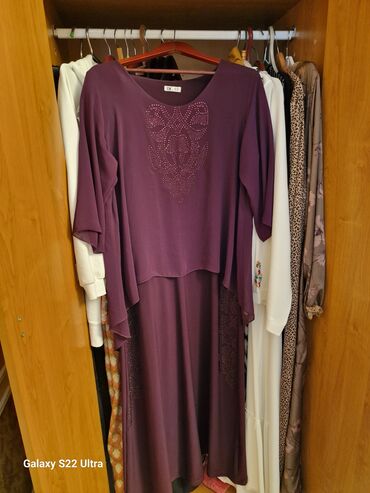 платье туника ангора: Вечернее платье, Длинная модель, С рукавами, 4XL (EU 48), 5XL (EU 50)