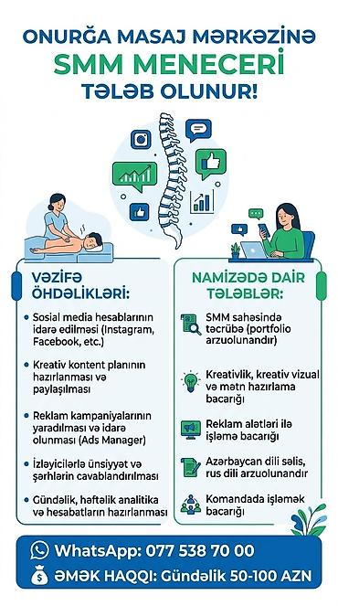 smm axtarilir: SMM menecer tələb olunur — 1