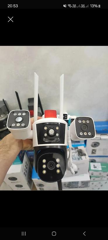 Videokameralar: Wifi kamera 3 gözlü çox keyfiyətli kameradı 128 gb yaddaṣ kart — 1