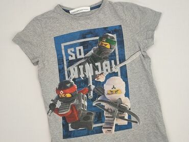 koszulka z gitarą: T-shirt, Next, 10 years, 134-140 cm, condition - Very good