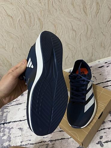 Мужские кроссовки, 41.5, 42, Adidas, Новый, цвет - Синий, Бесплатная доставка