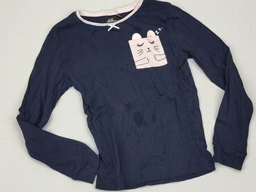 bluzki z dzianiny z długim rękawem: Bluzka, H&M, 8 lat, 122-128 cm, stan - Dobry