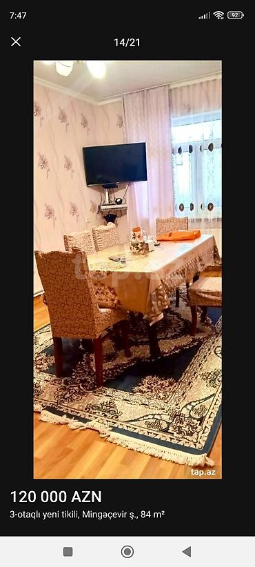 salyanda evler: Mingəçevir şəhərində 3 otaqlı yeni tikili mənzil – 84 m² 5 mərtəbəli — 6