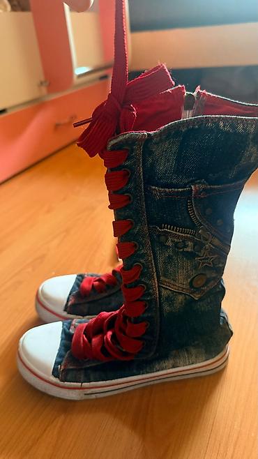 cins walvar: Denim materialdan hündür boğaz idman ayaqqabısı (snikers) – unikal — 8