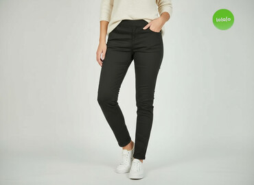spodnie hello kitty zalando: CKH Clockhouse, Material trousers for women, size L (EU 40)