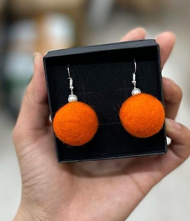серги на уши: Серьги из войлока Оригинальные серёжки из войлока. Войлочные — 3