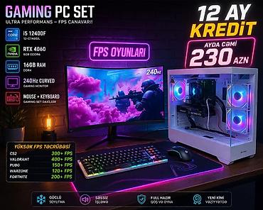 pc monitor: Gaming PC Set – Ultra performans, FPS canavarı Komponentlər: - — 1