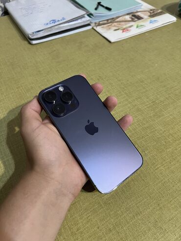 красивые номера телефона: IPhone 14 Pro, Б/у, 128 ГБ, Deep Purple, Зарядное устройство, Защитное стекло, Чехол, 91 %