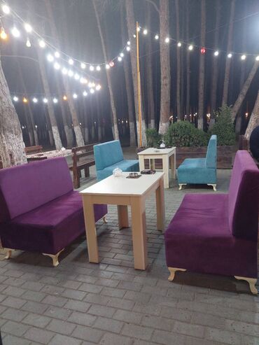 restoran ucun stol stullar: Kafe və çayxana üçün 2 cüt divan satılır. Stolu ilə birgə 2 divan 220