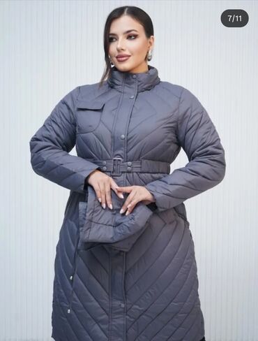 Пуховики и зимние куртки: Пуховик, Длинная модель, Стеганый, Стандарт — 10