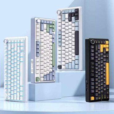 беспроводную мышку и клавиатуру: Механическая игровая клавиатура Aula F75 pro HotSwap RGB 75%