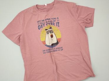 spódniczka pudrowy róż: T-shirt, 3XL, stan - Dobry