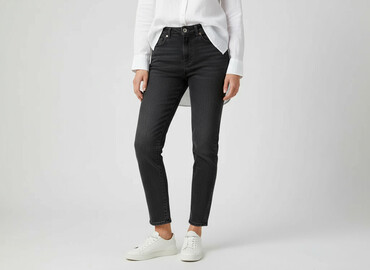 levis jeans mom fit: H&M, Jeansy damskie, rozmiar M