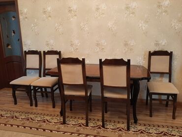 masa oturacaqlar: 5 stul, İşlənmiş, Azərbaycan, Çatdırılma yoxdur