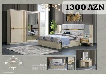 Yataq otağı dəstləri: İkinəfərlik çarpayı, Dolab, Termo, 2 tumba, Azərbaycan, Yeni — 25