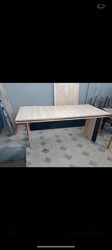 taxta arakəsmə: Ofis/dinləmə otağı üçün geniş yazı-masa - Material: laminat/LDSP — 1