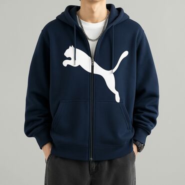 Другая мужская одежда: Синий Puma, худи с замком унисекс. 
Легкие для лета