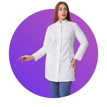 Медицинская одежда: Медицинский халат 🇰🇬 Ткань габардин Ткань тиси Ткань хб Медицинский — 4