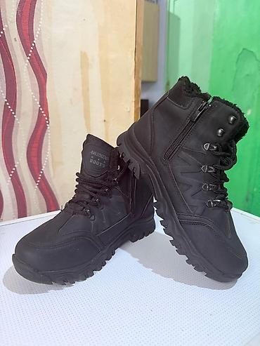 qış ayaqqabı: Qışlıq kişi botları – qara rəng - Model: Awinor Boots (etiketdə qeyd — 3