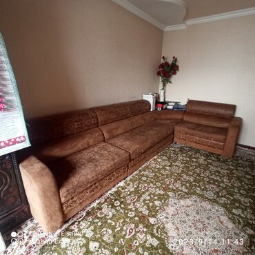 мяхкий мебель: Угловой диван, Б/у