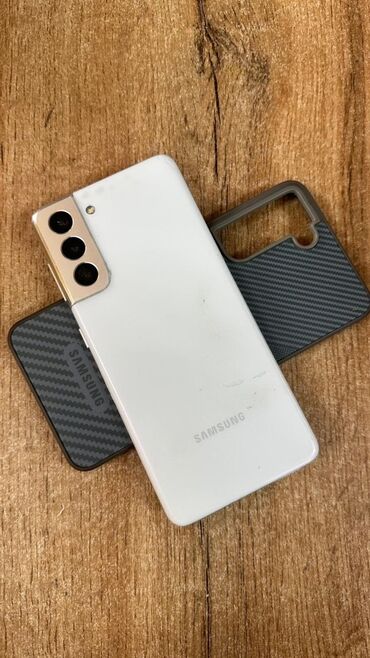 принтер новые: Samsung Galaxy S21 5G, Колдонулган, 256 ГБ, түсү - Ак, 1 SIM