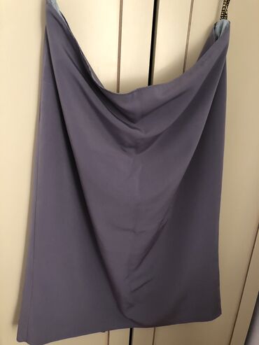 neobične suknje: XL (EU 42), Midi, bоја - Siva
