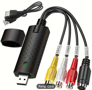 Audio və video kabellər: Video kasetlərin kompüterin yaddaşına köçürmək üçün USB çihaz. Köhnə — 7