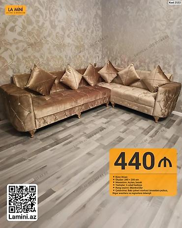 Диваны: Künc Divan – Kod: 2532 - Ölçü: 280 × 200 sm - Mexanizm: Açılan — 1