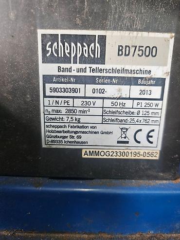 Tools & Equipment: Scheppach BD7500 – kombinovana tračna i kružna brusilica (Band- und — 3