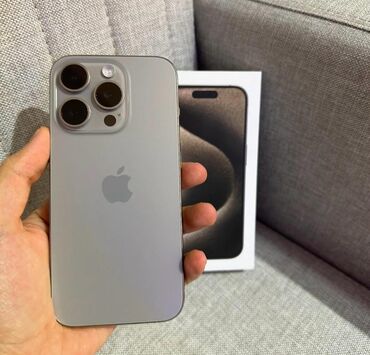 Apple iPhone: IPhone 15 Pro Max, 256 GB, Natural Titanium, Zəmanət, Face ID, Sənədlərlə