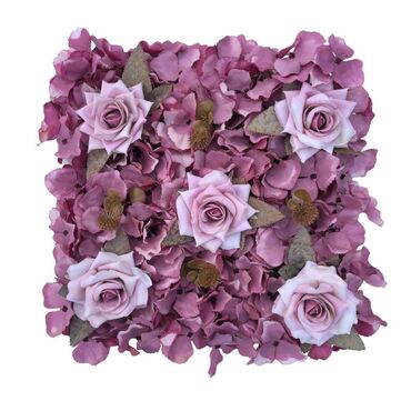 Süni güllər: Dekorativ süni gül paneli – kvadrat modul - Dizayn: sıx çiçək — 5