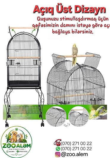 bulbul qefesi: Tutuquşu qəfəsi (jako, ara, kakadu və s. tutuquşuları üçün qəfəs) — 5