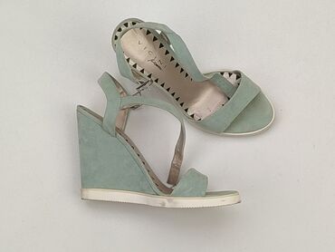 sukienki na wesele butelkowa zieleń: Sandals for women, 39, condition - Very good