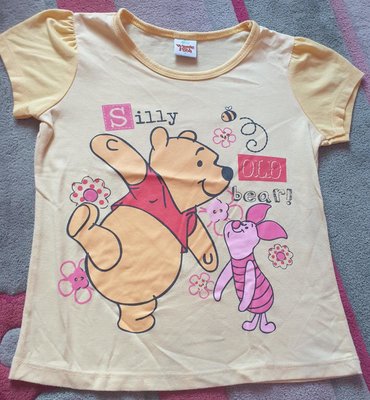 new yorker crop top majice: Vini Pu - Winnie the Poo original Disney majica zuta, za devojcice. Za