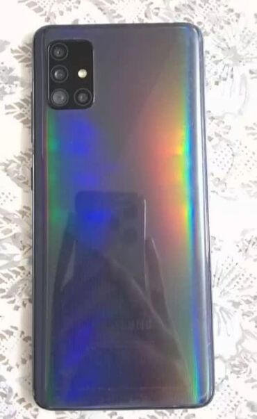 vinil telefon ucun: Samsung A51, 64 GB, rəng - Qara, Barmaq izi, İki sim kartlı