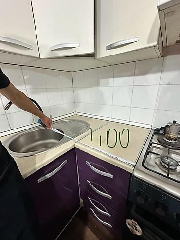 silver kitchen: Кухонный гарнитур, Б/у, цвет - Фиолетовый, Самовывоз — 6