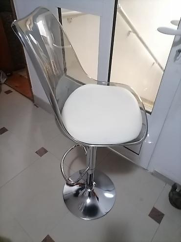 Stolice: Barska stolica sa naslonom – moderan transparentni dizajn - Sedište — 5