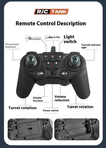 Ostalo: Nov RC tenk. Može da se kreće napred, nazad, levo. desno, da mu se — 13