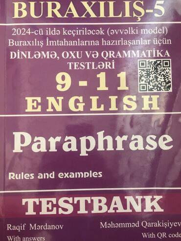 az ing tercume: İgilis dili 9-11 testbank buraılış 5
İci yazılmayıb az istifadə olunub